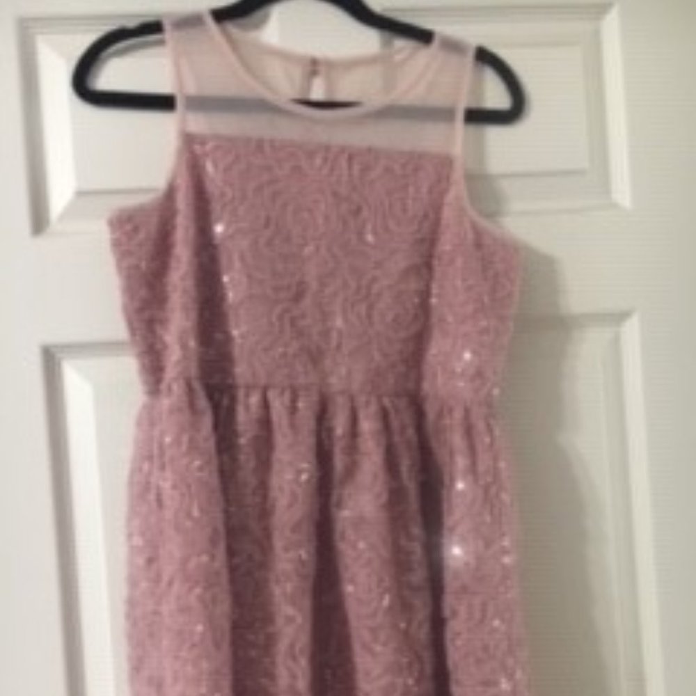 Justice Sequined Pink Dress